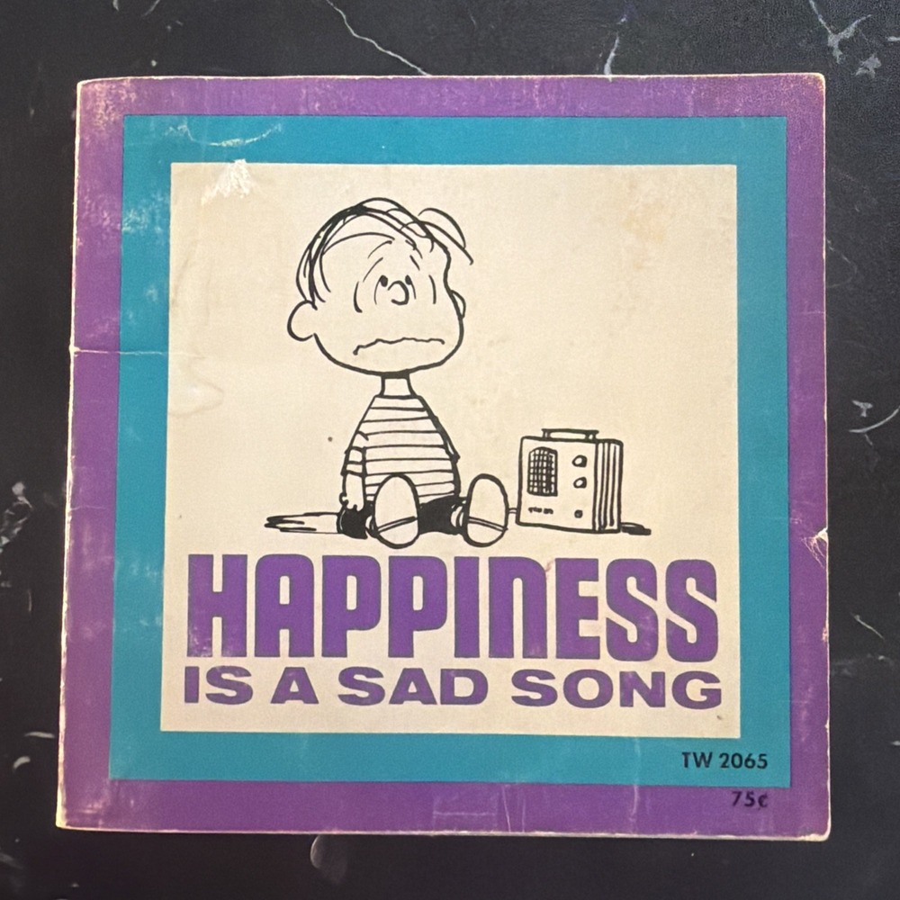 Vintage 1967 Happiness Is A Sad Song Peanuts Charles M Schulz 2nd Ed 1971 Book